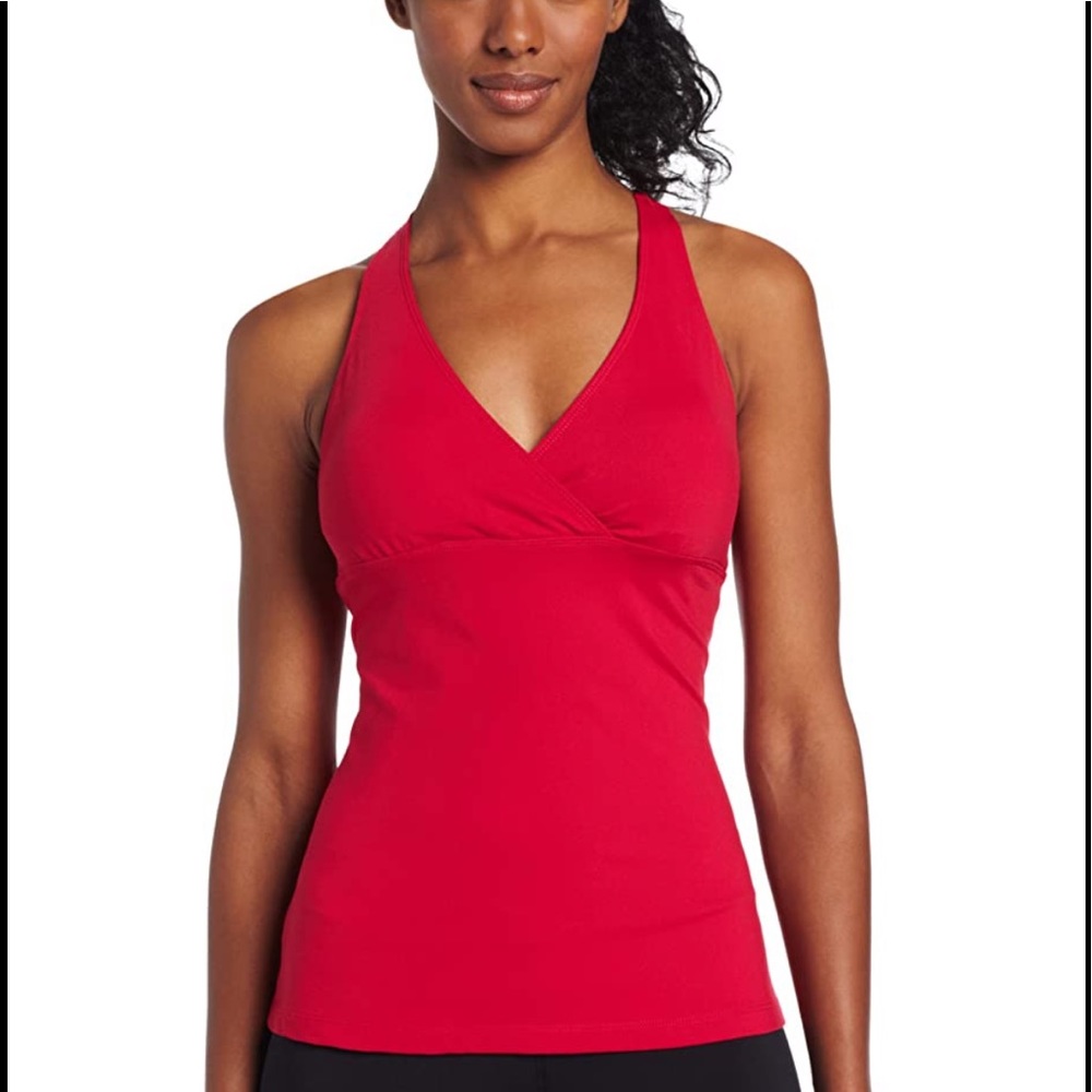 Prana Yoga activewear tank top size Medium Scarlet Red MSRP$65 NWT